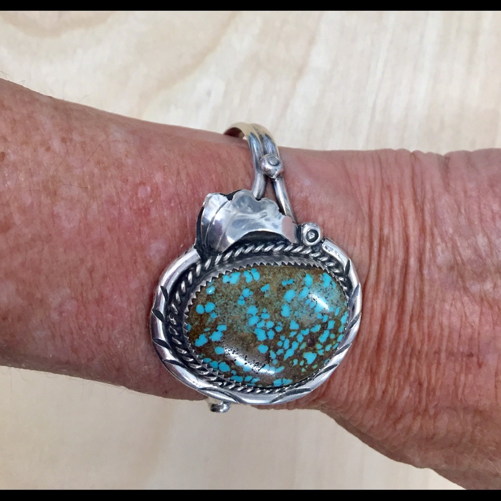 Sterling Native American turquoise bracelet